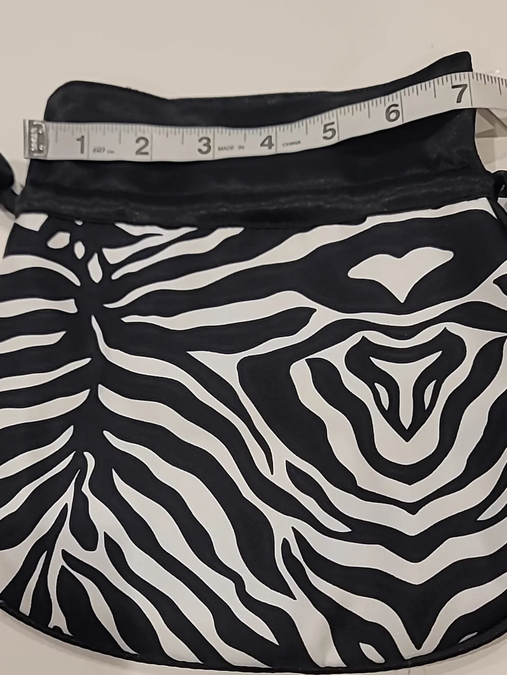 Zebra Print Drawstring Travel Jewelry Silk Bag - Black & White Set Of 2
